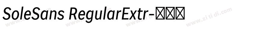 SoleSans RegularExtr字体转换